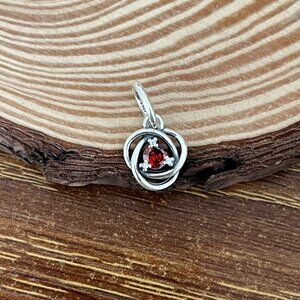 Pandora January Red Eternity Circle Dangle Charm
